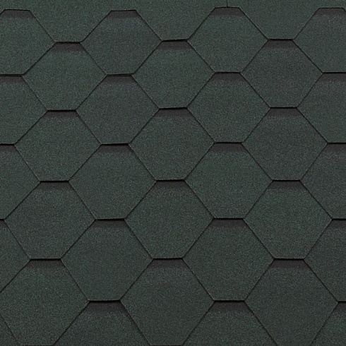 Гибкая черепица RoofShield Classic Standart зеленая Антик