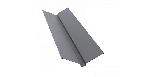 Планка ендовы верхней 115х30х115 0,5 Satin с пленкой RAL 7004 сигнальный серый