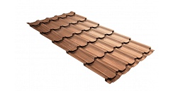 Металлочерепица Grand Line Kvinta Plus 0,45 мм Print Twincolor Honey Wood
