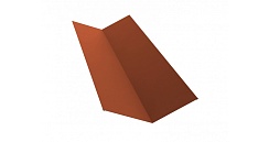 Планка ендовы верхней 145х145 0,5 Satin с пленкой RAL 8004 терракота
