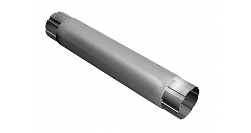 Труба круглая соединительная 90мм 1м RAL 9003 сигнальный белый