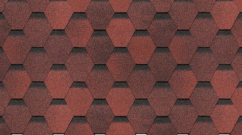 Гибкая черепица Docke Europa Карат Красный