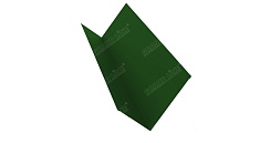 Планка примыкания 150х250 0,5 Satin с пленкой RAL 6002 лиственно-зеленый