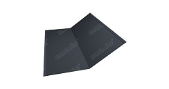 Планка ендовы нижней 300х300 0,5 Polydexter с пленкой RAL 7024 мокрый асфальт