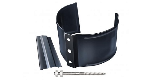 Кронштейн трубы на кирпич 90мм RAL 7024 мокрый асфальт