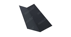 Планка ендовы верхней 145х145 0,5 Polydexter с пленкой RAL 7024 мокрый асфальт