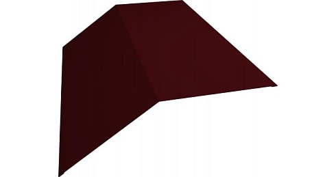 Планка конька плоского 190х190 0,45 Drap RAL 3005 красное вино