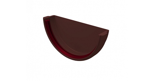 Заглушка желоба универсальная ПВХ Grand Line шоколадная RAL 8017