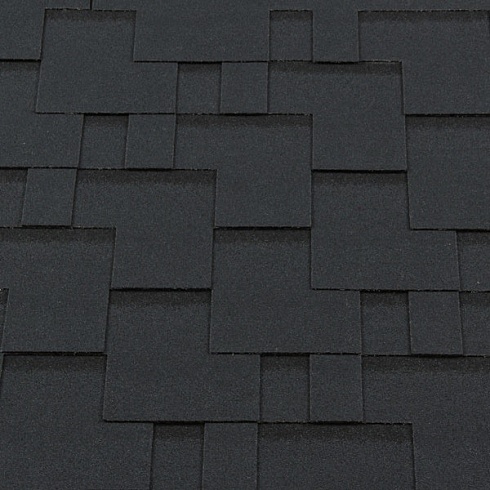 Гибкая черепица RoofShield Premium Modern бархатно-черная