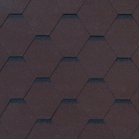 Гибкая черепица RoofShield Family Light Standart коричневая с оттенением