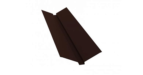 Планка ендовы верхней 115х30х115 0,45 PE с пленкой RAL 8017 шоколад