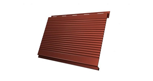 Вертикаль 0,2 Grand Line gofr 0,5 Velur20 с пленкой RAL 8004 терракота
