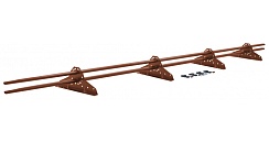 Снегозадержатель трубчатый Grand Line RAL 8004 3м