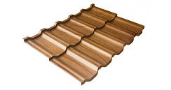 Металлочерепица модульная Grand Line Kvinta Uno c 3D резом 0,45 Print Twincolor Nutwood