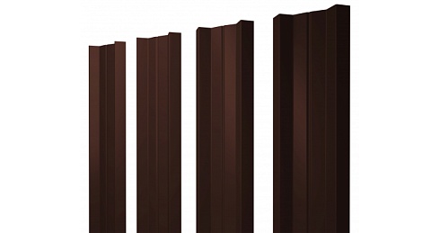 Штакетник М-образный Grand Line Velur20 А 0,5 RAL 8017