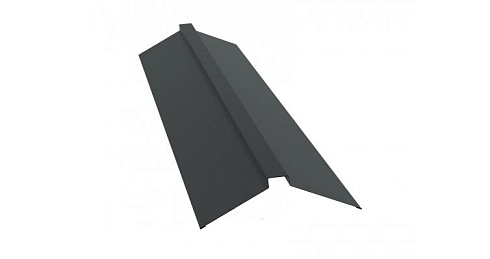 Планка конька плоского 115х30х115 мм Grand Line PE 0,45 мм RAL 7005