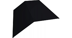 Планка конька плоского 190х190 0,5 GreenCoat Pural Matt RR 33 черный (RAL 9005 черный)