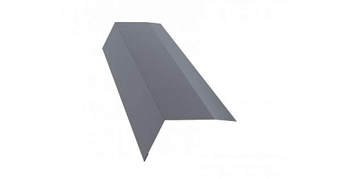 Планка карнизная 100х65 0,5 Satin с пленкой RAL 9006 бело-алюминиевый