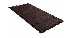Металлочерепица Grand Line Kvinta Plus 0,5 мм Quarzit RAL 8017 шоколад Metallic
