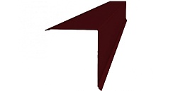 Планка конька односкатной кровли 160x160 0,45 PE с пленкой RAL 3005 красное вино