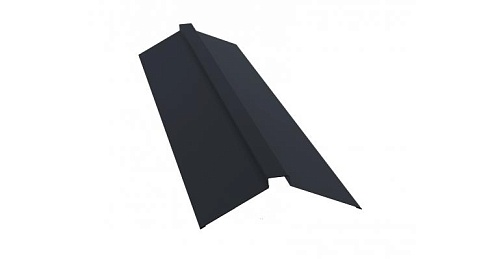Планка конька плоского 150х40х150 мм Grand Line Quarzit lite 0,5 мм RAL 7024 мокрый асфальт