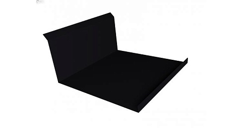 Планка примыкания нижняя 20х122х260х15 0,45 PE с пленкой RAL 9004 сигнальный черный