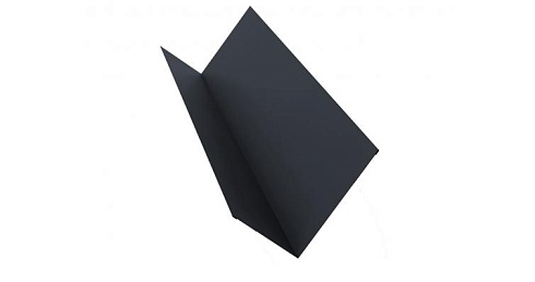Планка примыкания 150х250 0,5 GreenCoat Pural с пленкой RR 23 темно-серый (RAL 7024 мокрый асфальт)