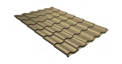 Металлочерепица Grand Line Kredo 0,45 мм PE RAL 1014 слоновая кость