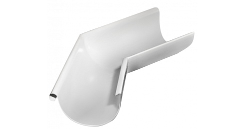 Угол желоба внешний 135° 125 мм RAL 9003 сигнальный белый