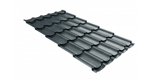 Металлочерепица Grand Line Kvinta Plus 0,45 мм Drap RAL 7016 антрацитово-серый