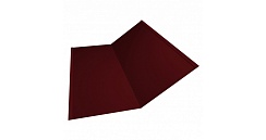 Планка ендовы нижней 300х300 0,5 Satin с пленкой RAL 3005 красное вино