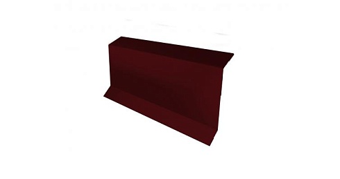 Планка примыкание в штробу 60 0,45 PE с пленкой RAL 3005 красное вино
