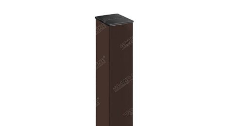 Столб для забора Grand Line 62х55х1,4х2500 RAL 8017
