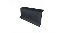 Планка примыкание в штробу 60 Grand Line 0,5 Quarzit lite с пленкой RAL 7024 мокрый асфальт