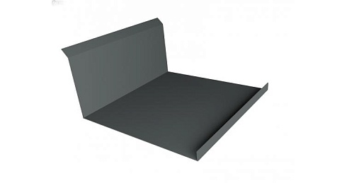 Планка примыкания нижняя 20х122х260х15 0,5 Satin с пленкой RAL 7005 мышино-серый