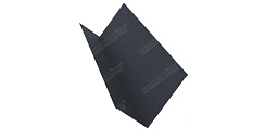 Планка примыкания 150х250 0,5 Quarzit с пленкой RAL 7024 мокрый асфальт